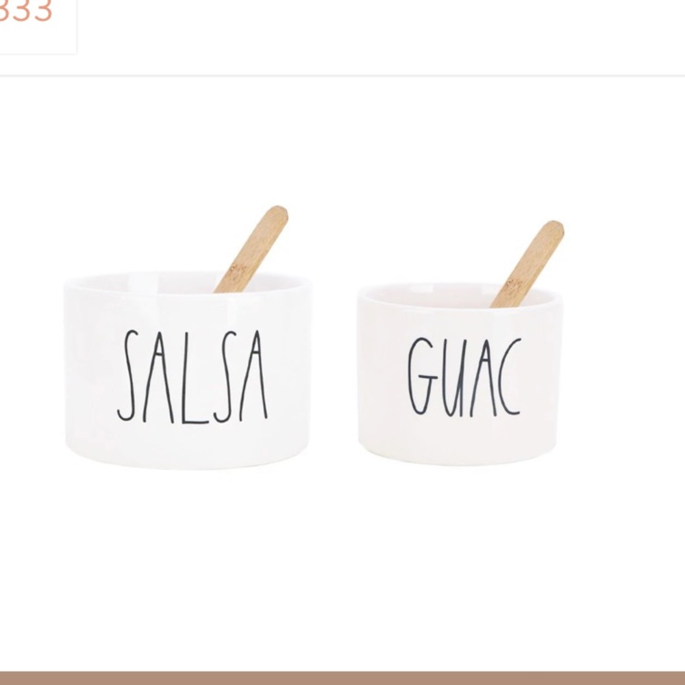 Rae dunn salsa and Guac ceramic bowls